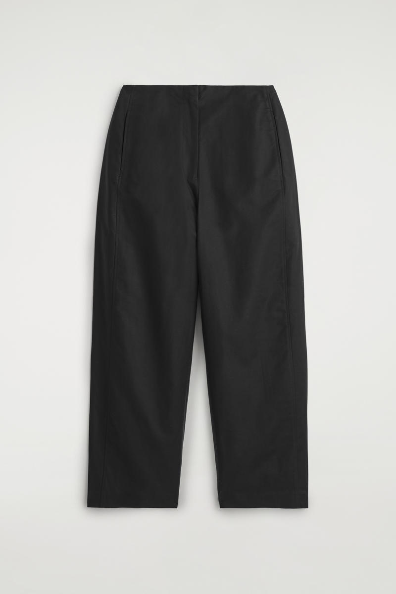 Pima Cotton Barrel-Leg Pants