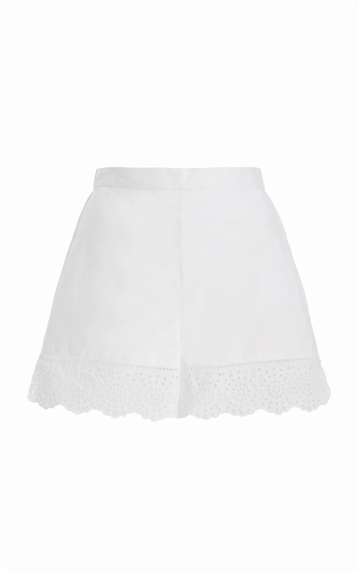 Greta Eyelet-Detailed Cotton Shorts