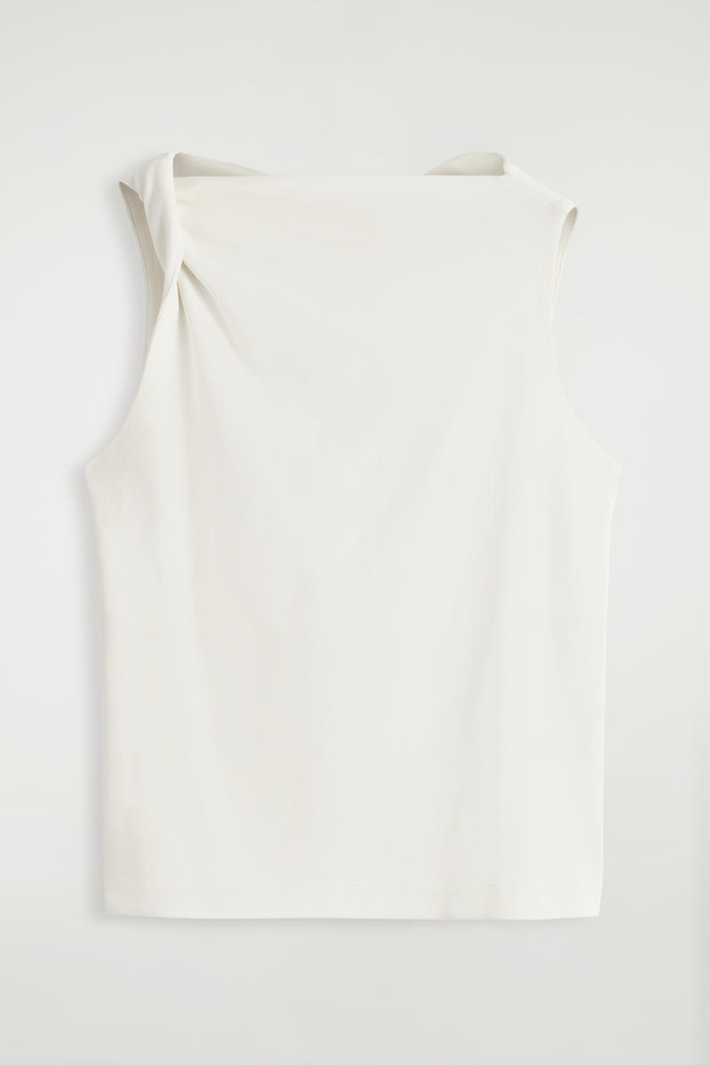 Twist-Detail Cotton Top