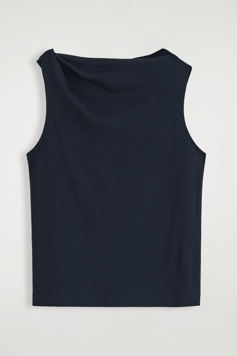 Twist-Detail Cotton Top