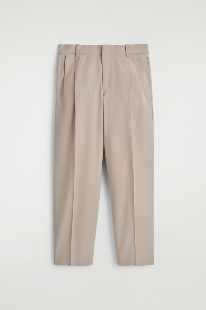 Straight-Leg Cotton-Twill Pants