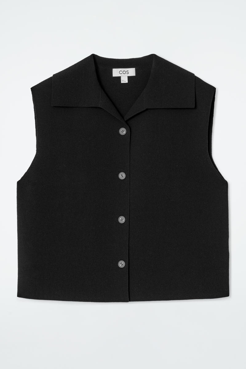 Collared Knitted Vest
