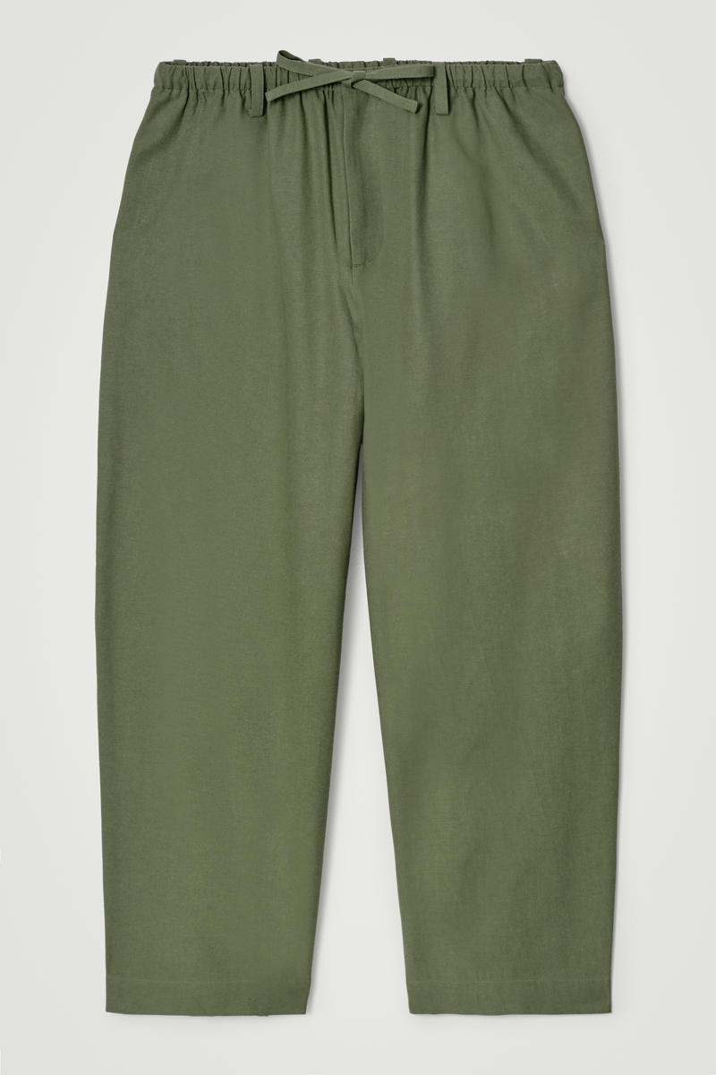 Barrel-Leg Drawstring Pants
