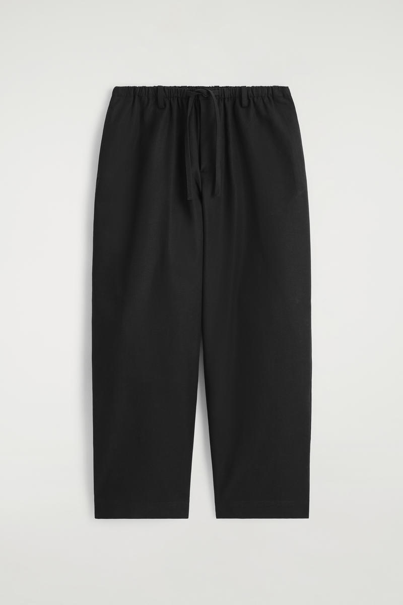 Barrel-Leg Drawstring Pants