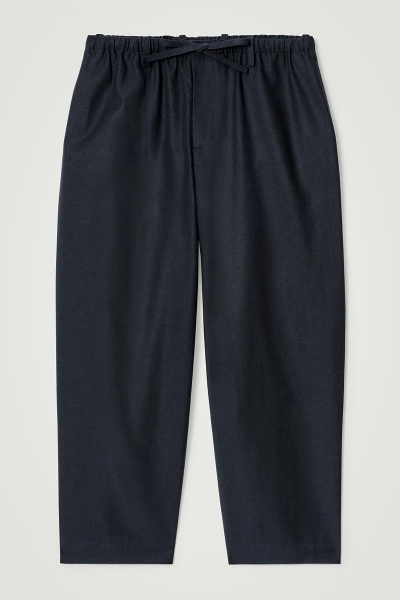 Barrel-Leg Drawstring Pants