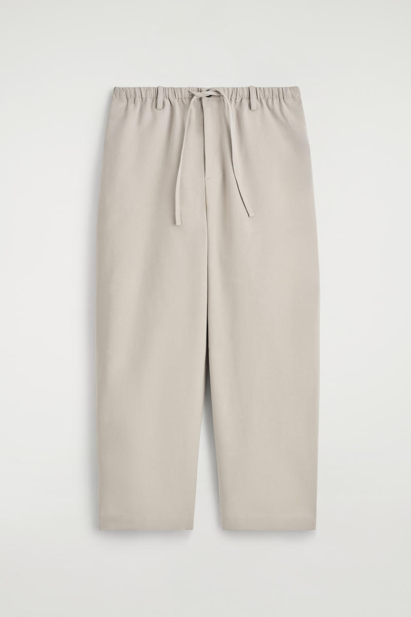 Barrel-Leg Drawstring Pants