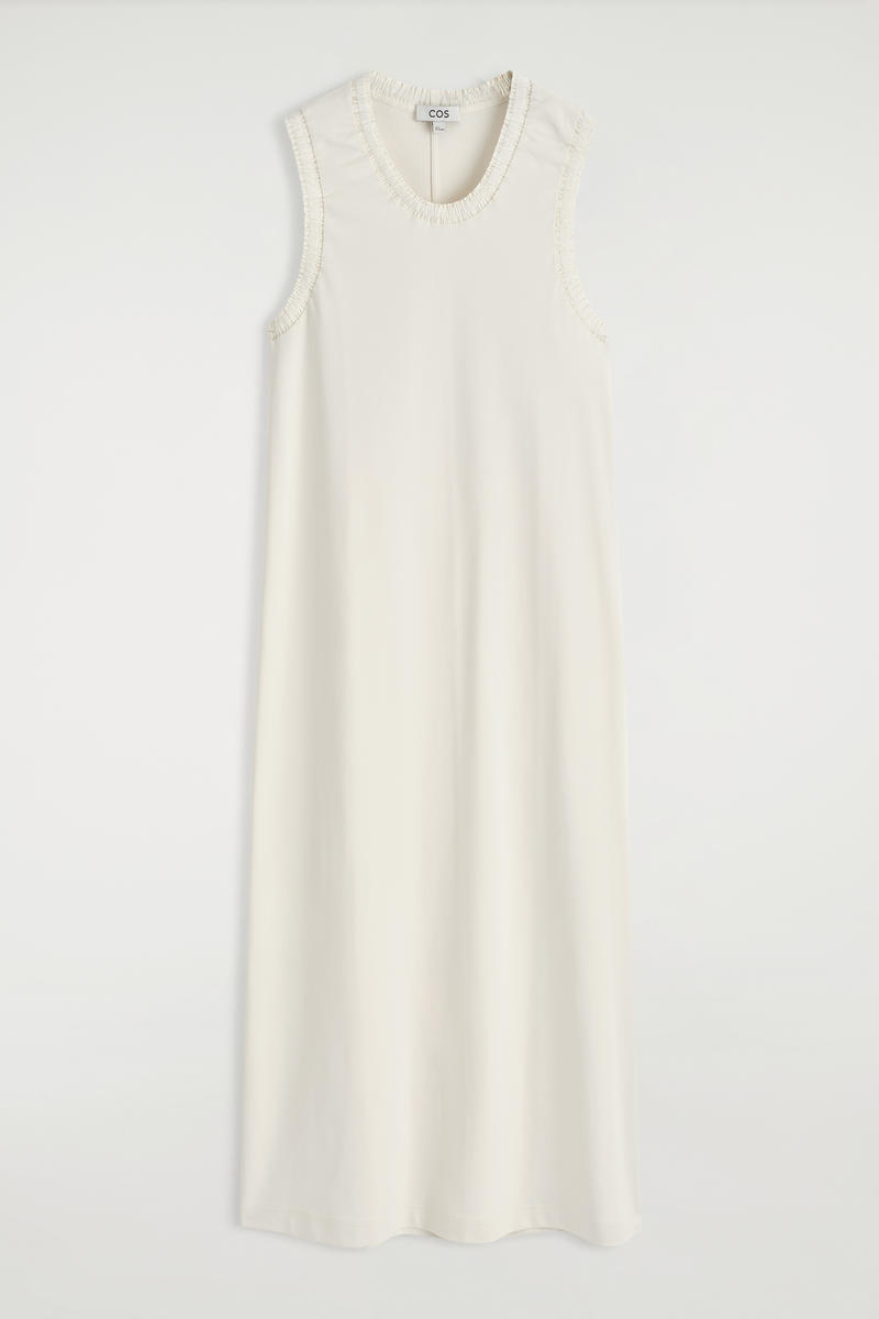 Ruffled Cotton Midi Dress