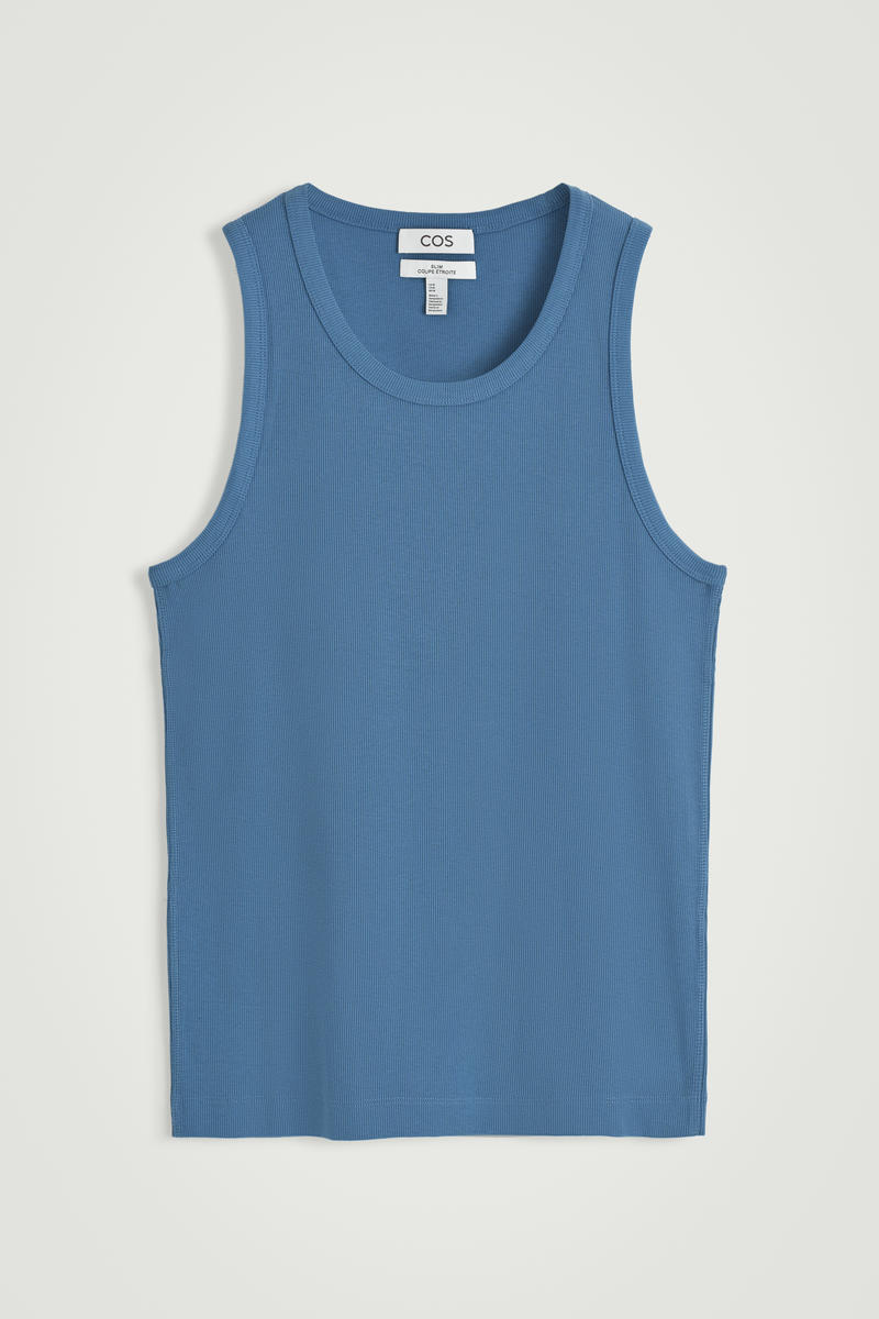 Slim Ribbed Cotton Tank Top by COS