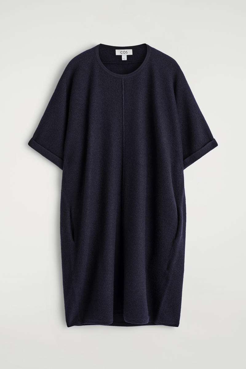 Sculpted Merino Wool Mini Dress