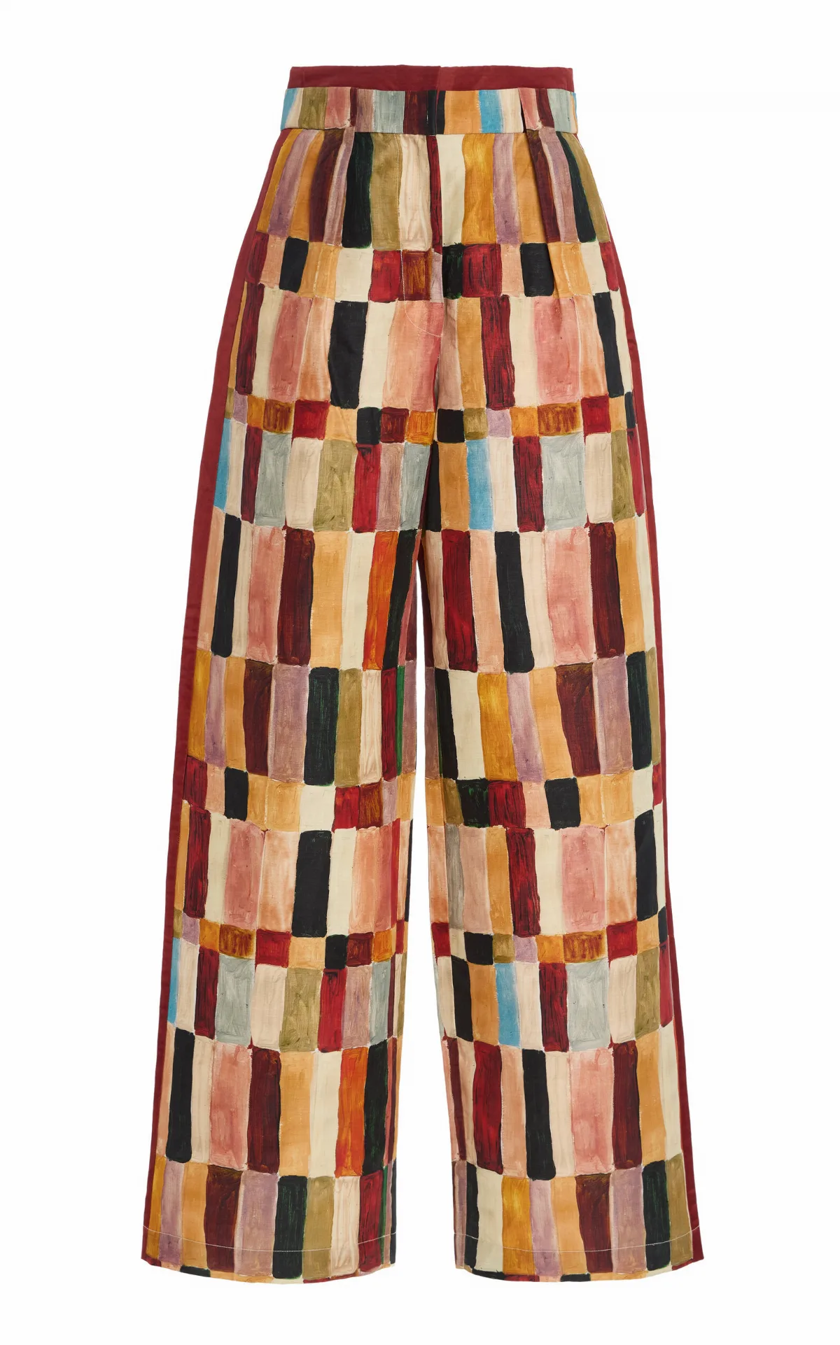 Marjorelle Linen-Silk Wide-Leg Pants