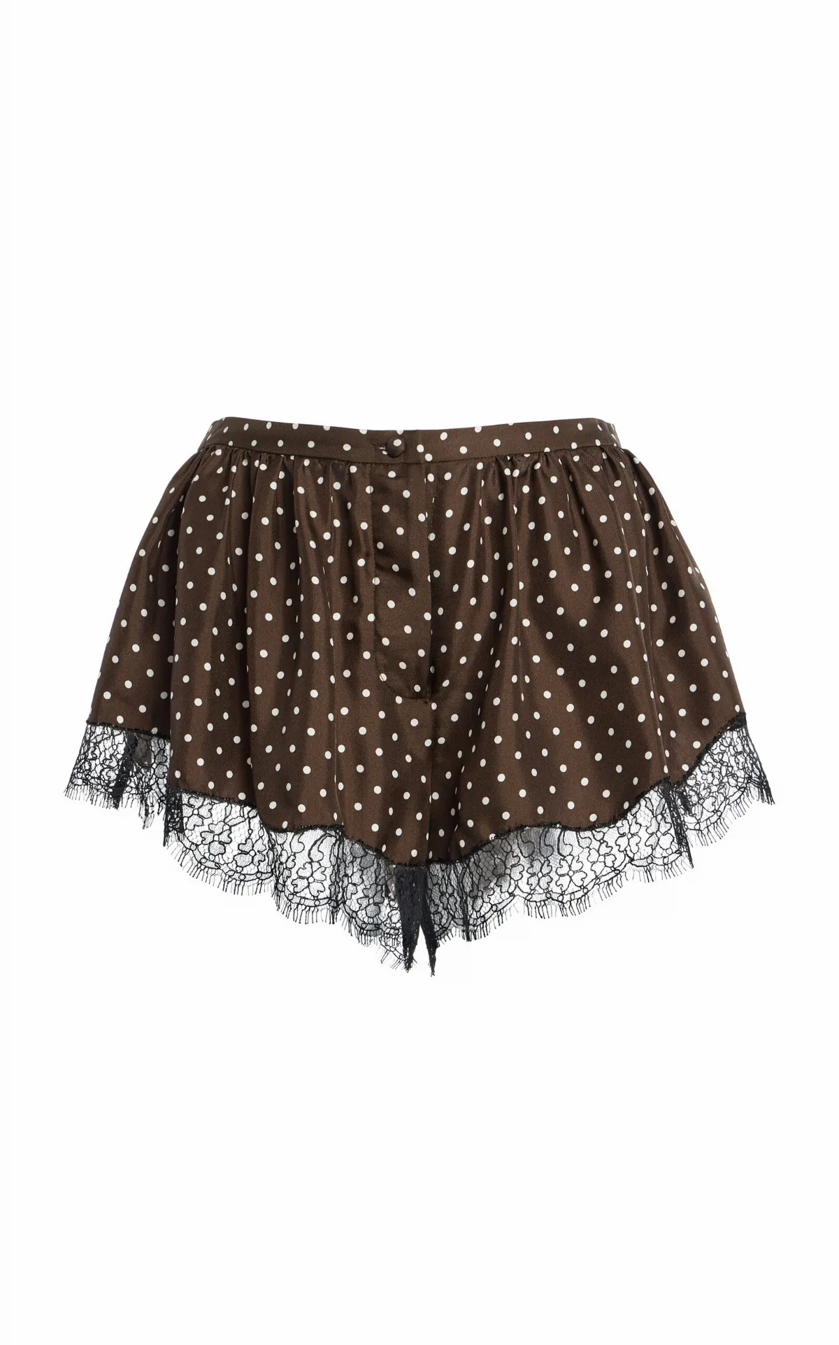 Lisette Ruffled Silk Mini Shorts by FRANOISE