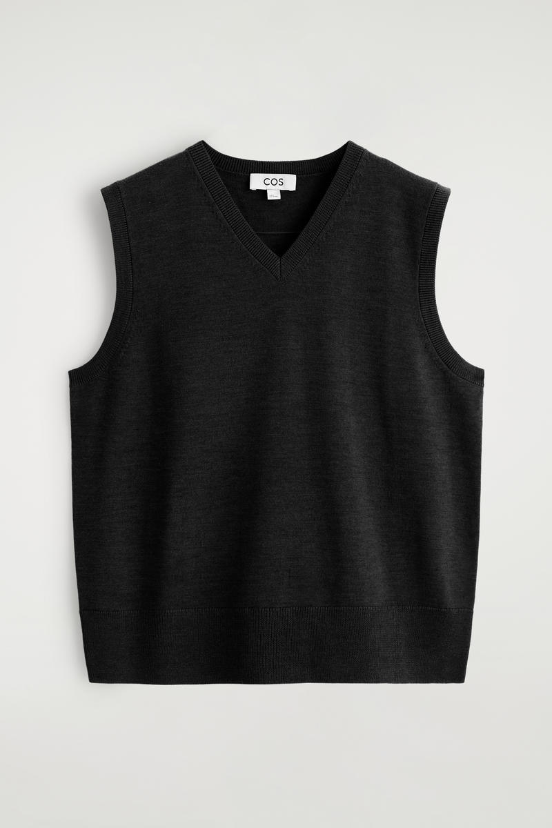 Merino Wool V-Neck Vest