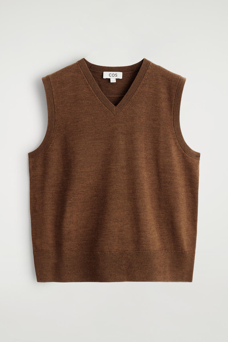 Merino Wool V-Neck Vest