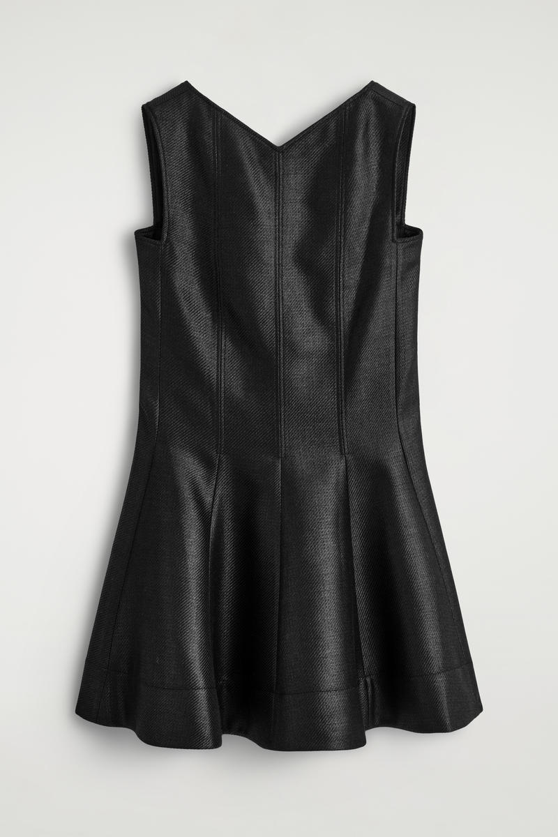 Metallic Wool-Blend Mini Dress