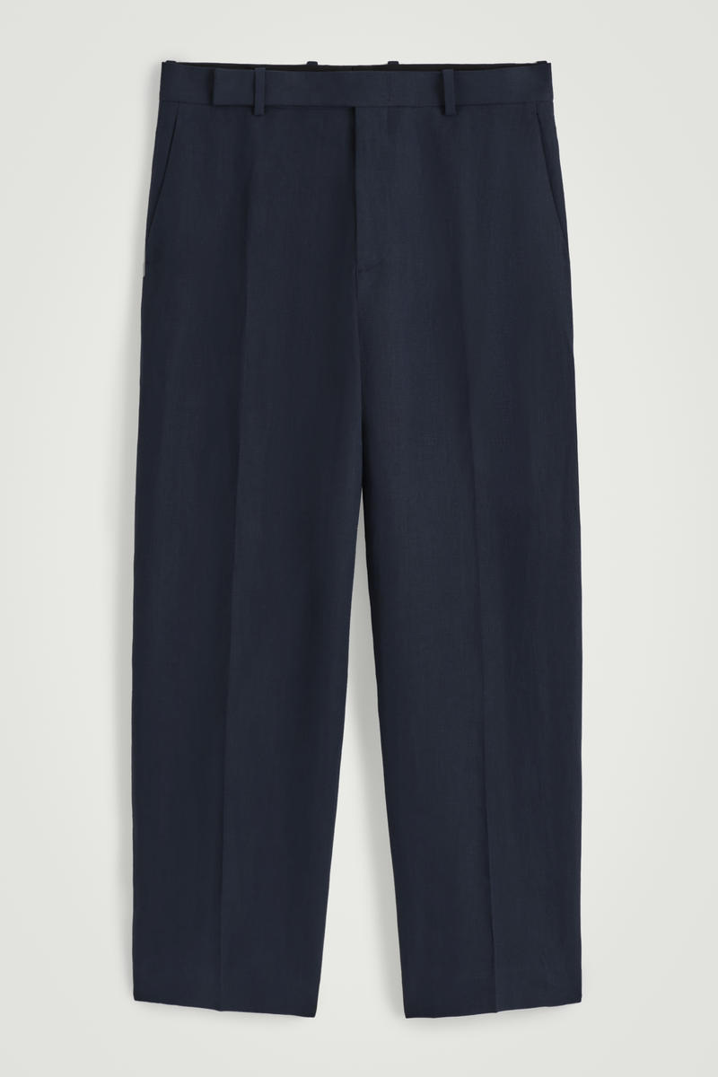 Relaxed Linen Straight-Leg Pants