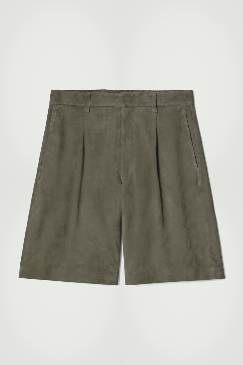 Tailored Suede Shorts