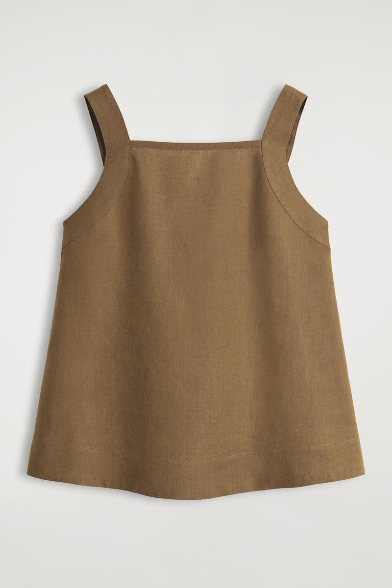 Tie-Back Linen Top