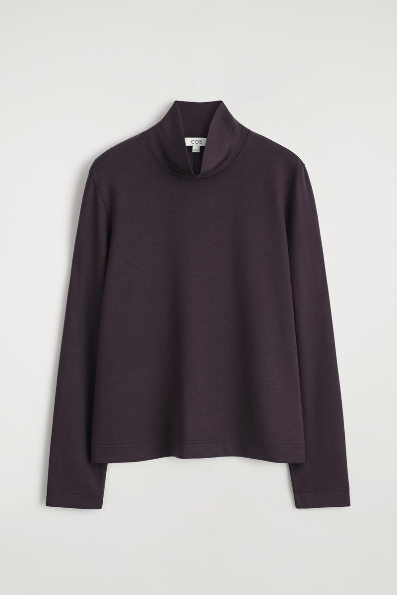 Turtleneck Jersey Top
