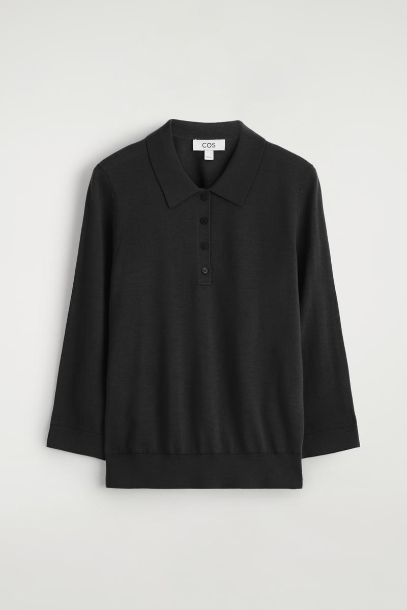 Merino Wool Polo Sweater