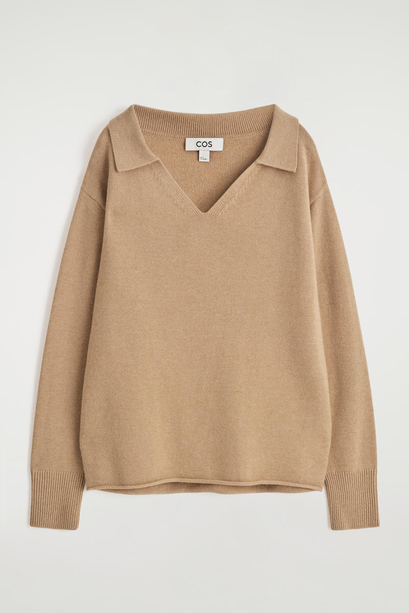 Merino Wool Polo Sweater