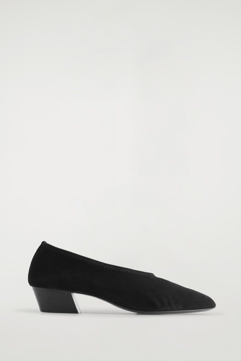 Suede Heeled Ballerinas by COS