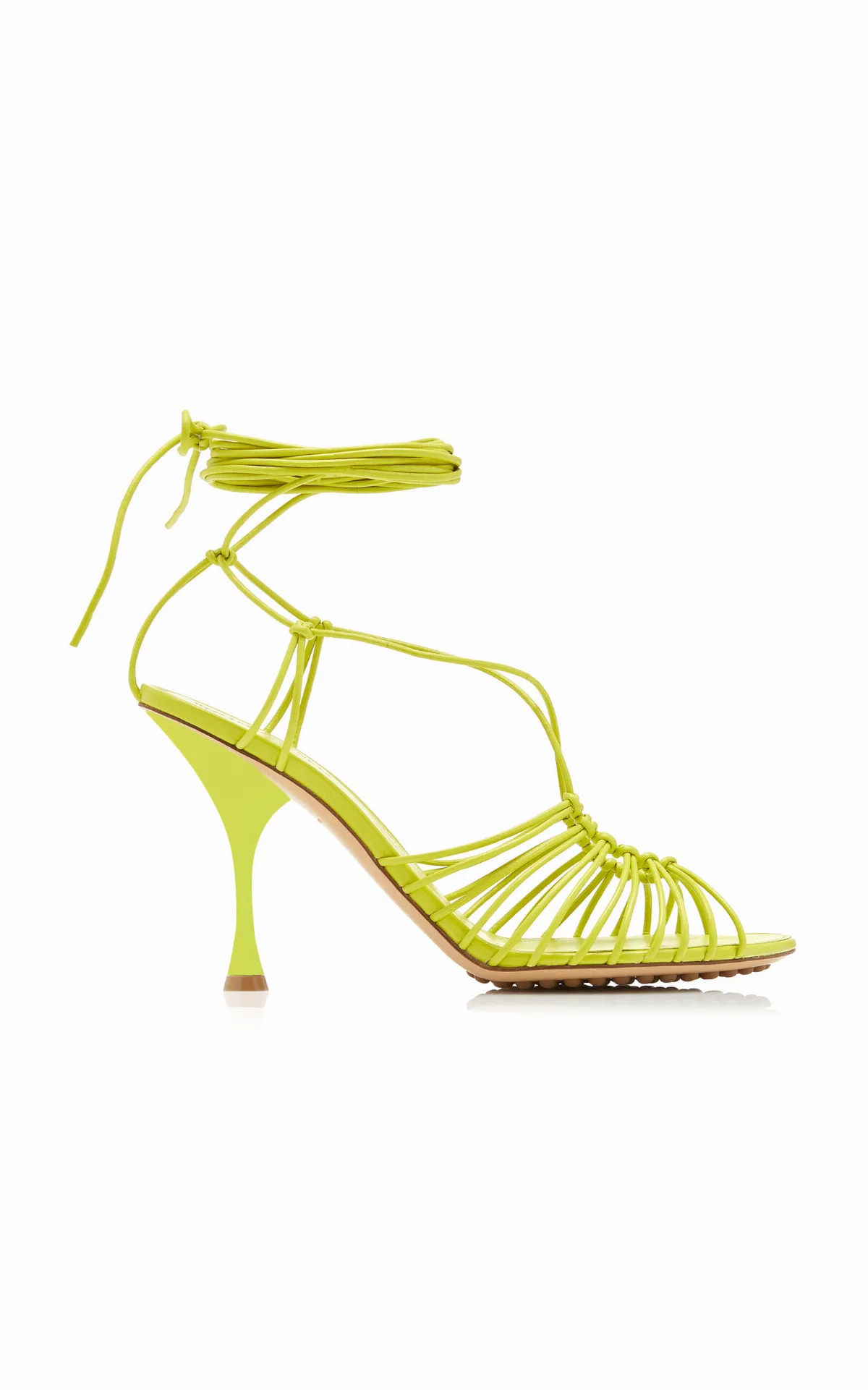 Dot Lace-Up Leather Sandals