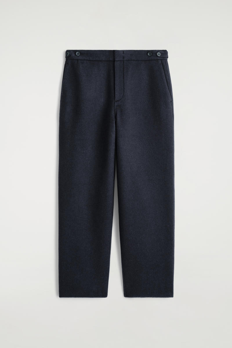 Split Wool Tapered Pants