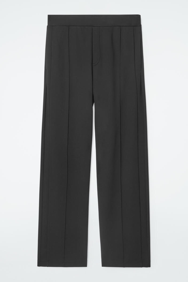 Pintucked Straight-Leg Pants