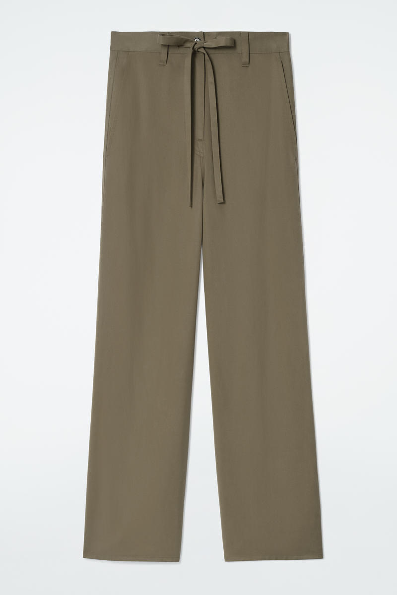 Tie-Detail Wide-Leg Pants
