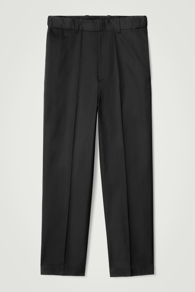 Relaxed Cotton Straight-Leg Pants