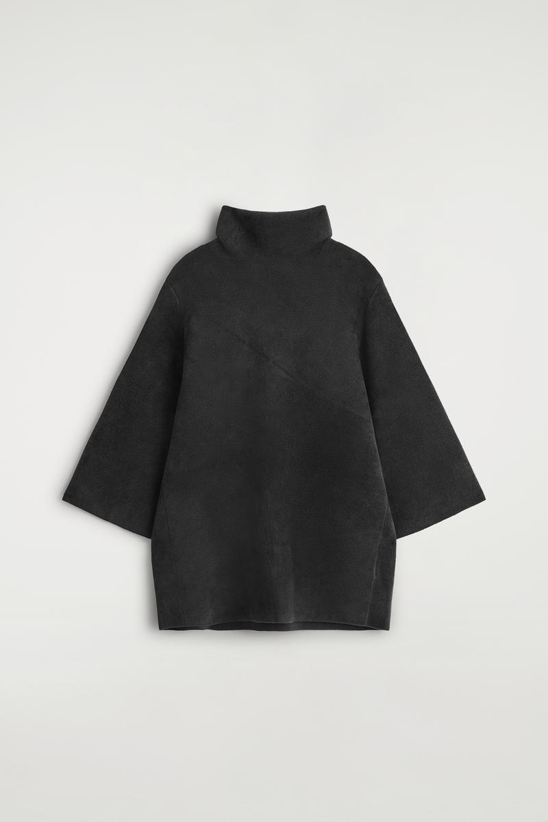 Chenille-Knit Mock-Neck Sweater