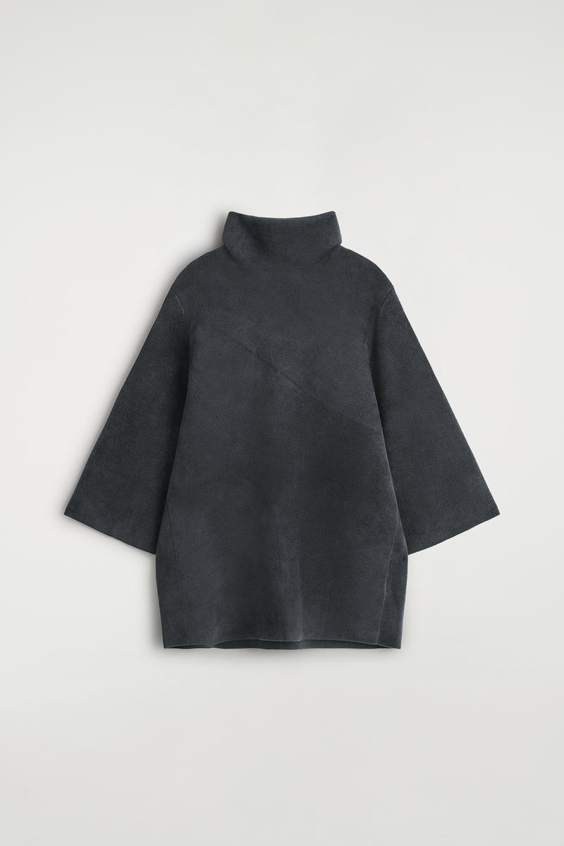 Chenille-Knit Mock-Neck Sweater