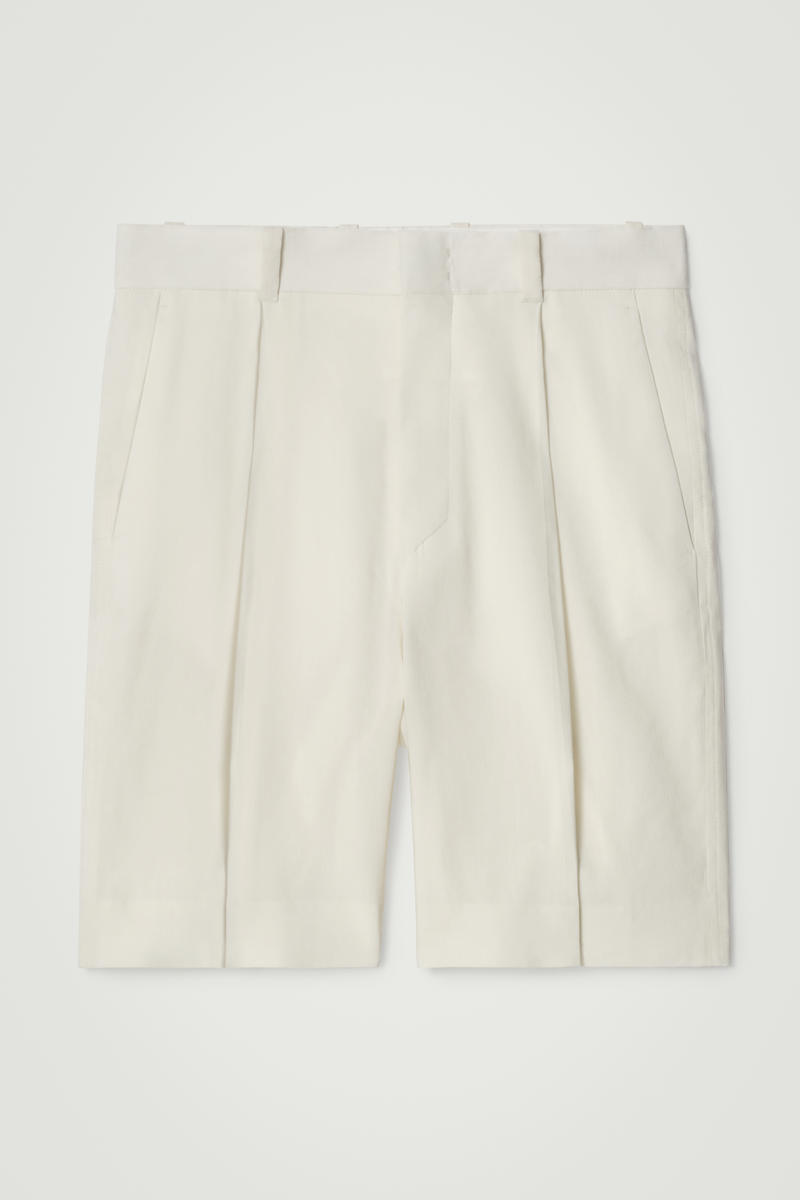 Tailored Linen-Blend Shorts