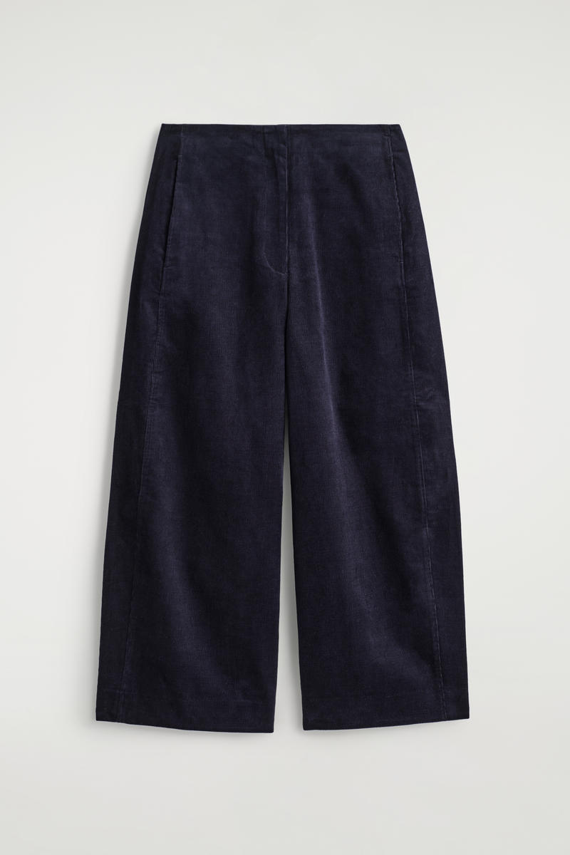 Corduroy Barrel-Leg Pants