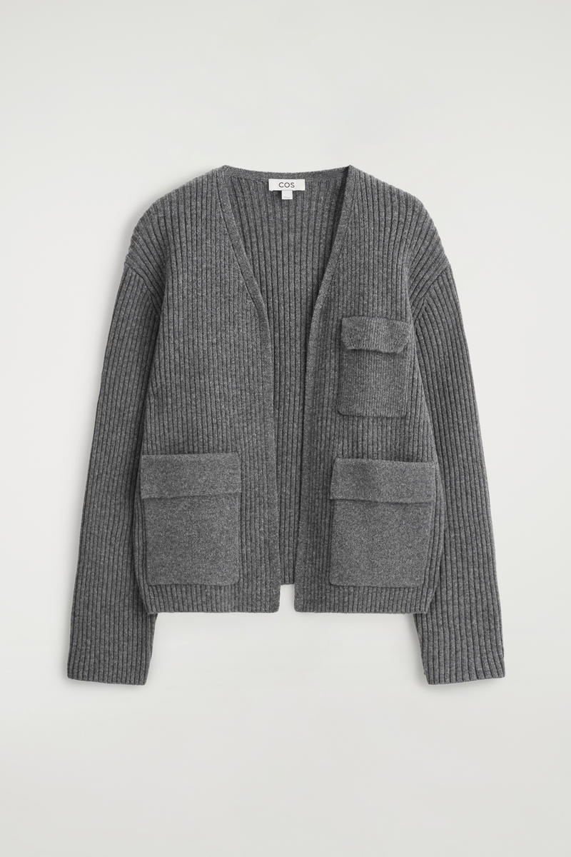 Ribbed Merino Wool Utility Sweater by COS