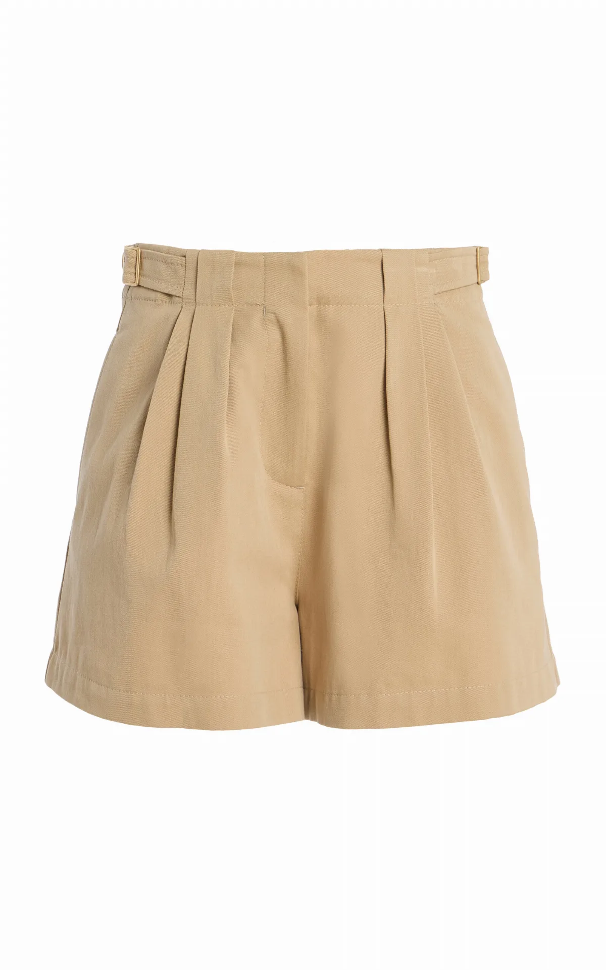 Kira Pleated Cotton Mini Shorts