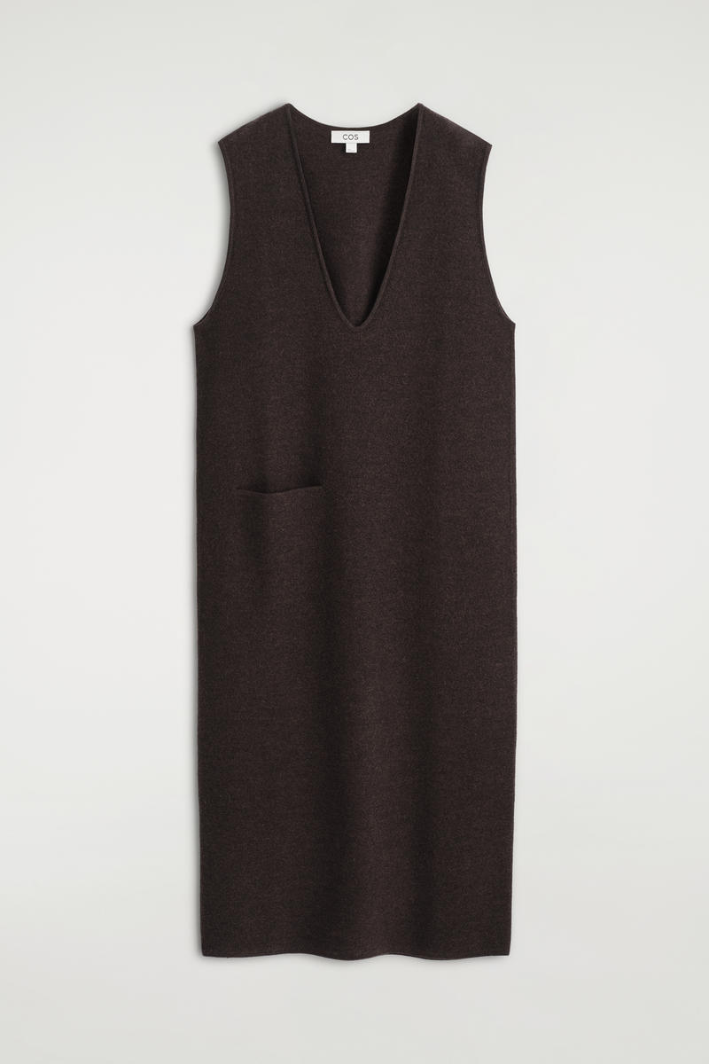 Boiled-Wool Midi Dress by COS