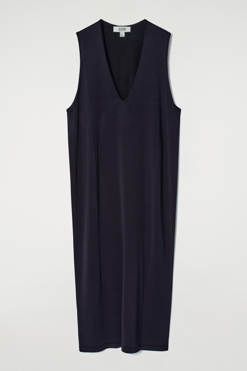 Knit Cotton Midi Dress