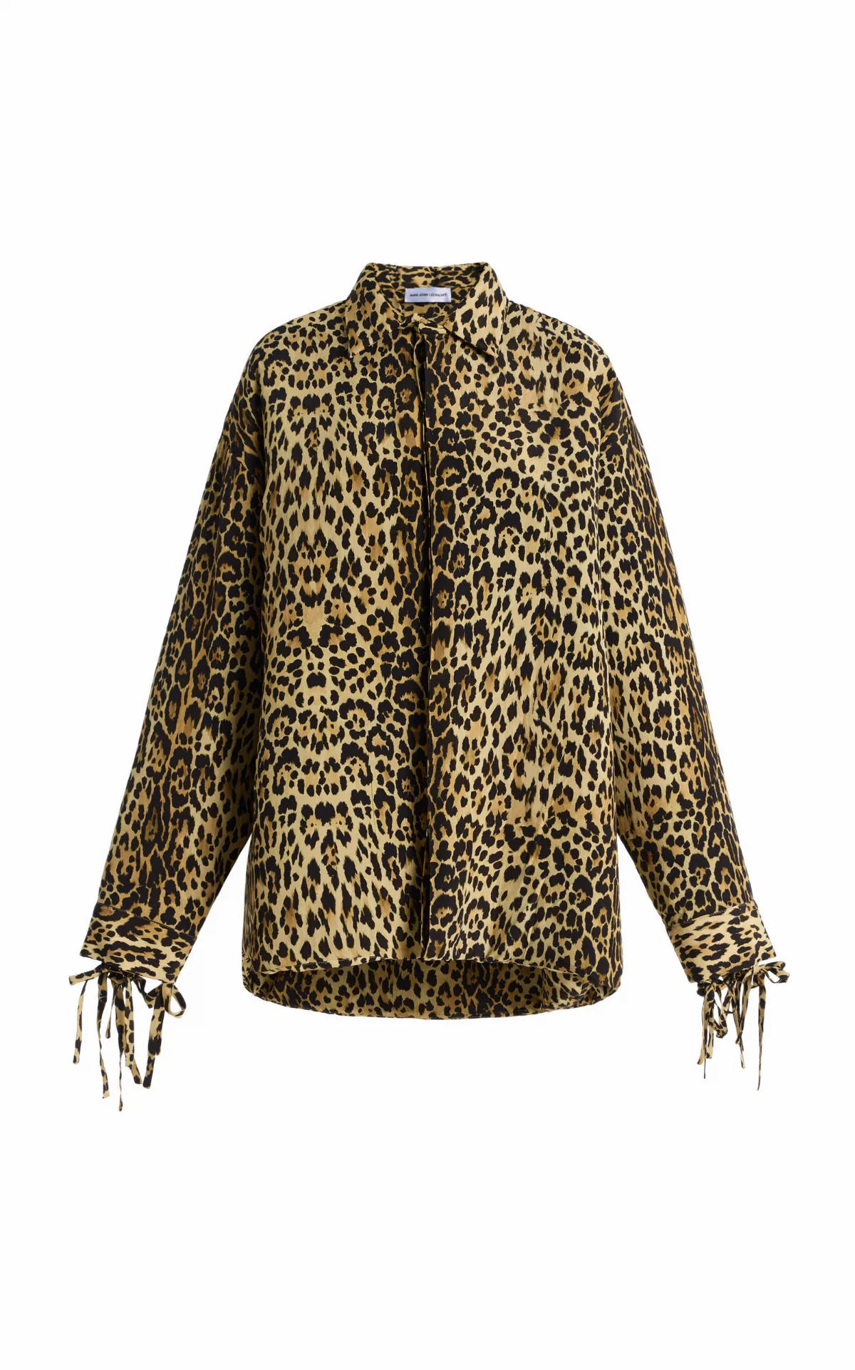 Leopard-Print Crepe Base Shirt