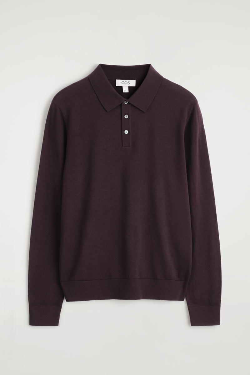 Slim Merino Wool Polo Shirt