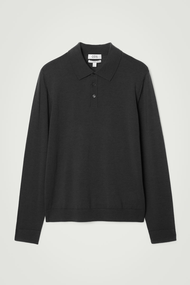Slim Merino Wool Polo Shirt