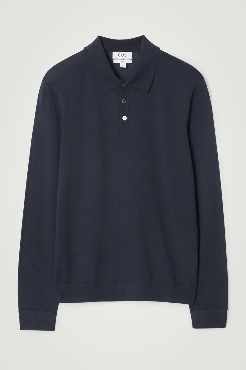 Slim Merino Wool Polo Shirt