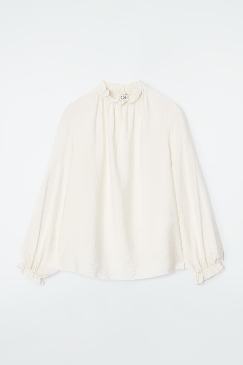 Ruffled Turtleneck Blouse