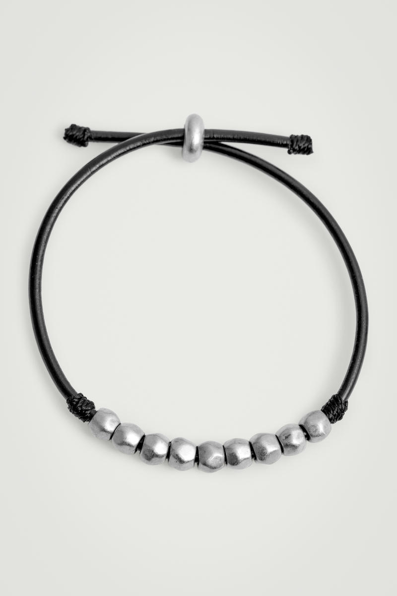 Beaded Leather Cord Bracelet