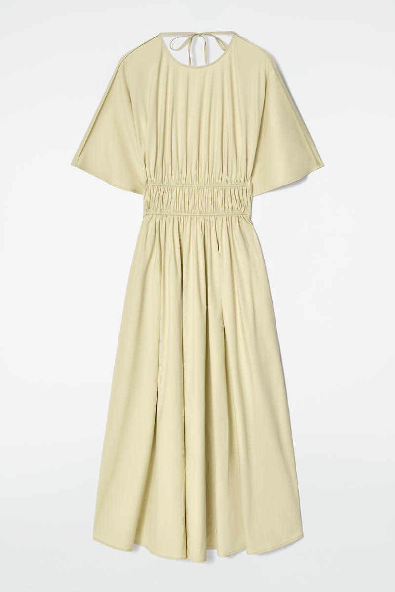 Gathered Open-Back Midi Dress by COS