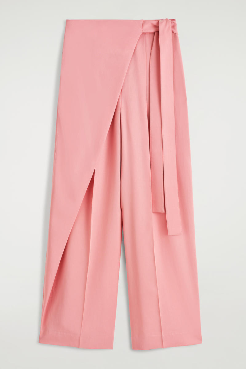 Fluid Wrap-Front Pants