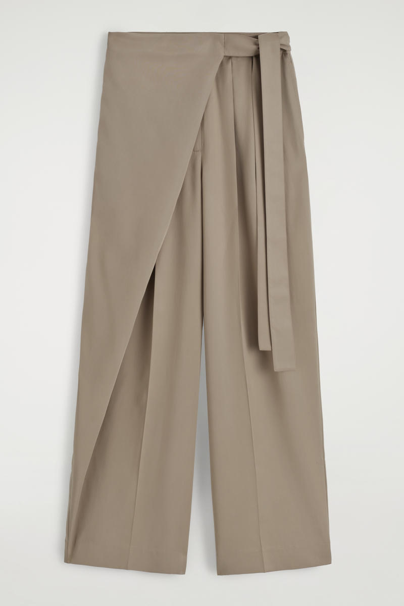 Fluid Wrap-Front Pants