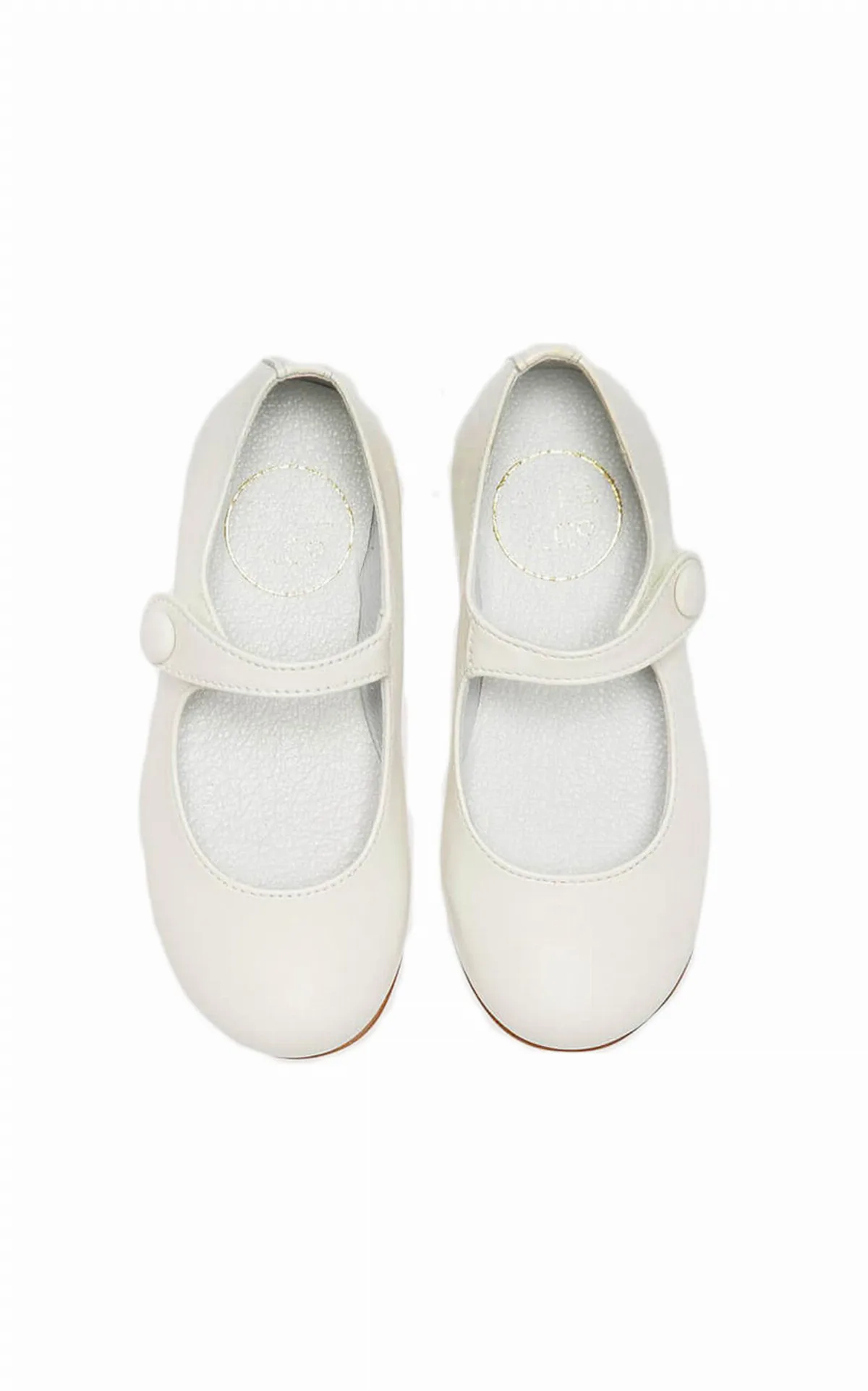 Girls Ivory Leather Mary Jane Shoes by Pepa London