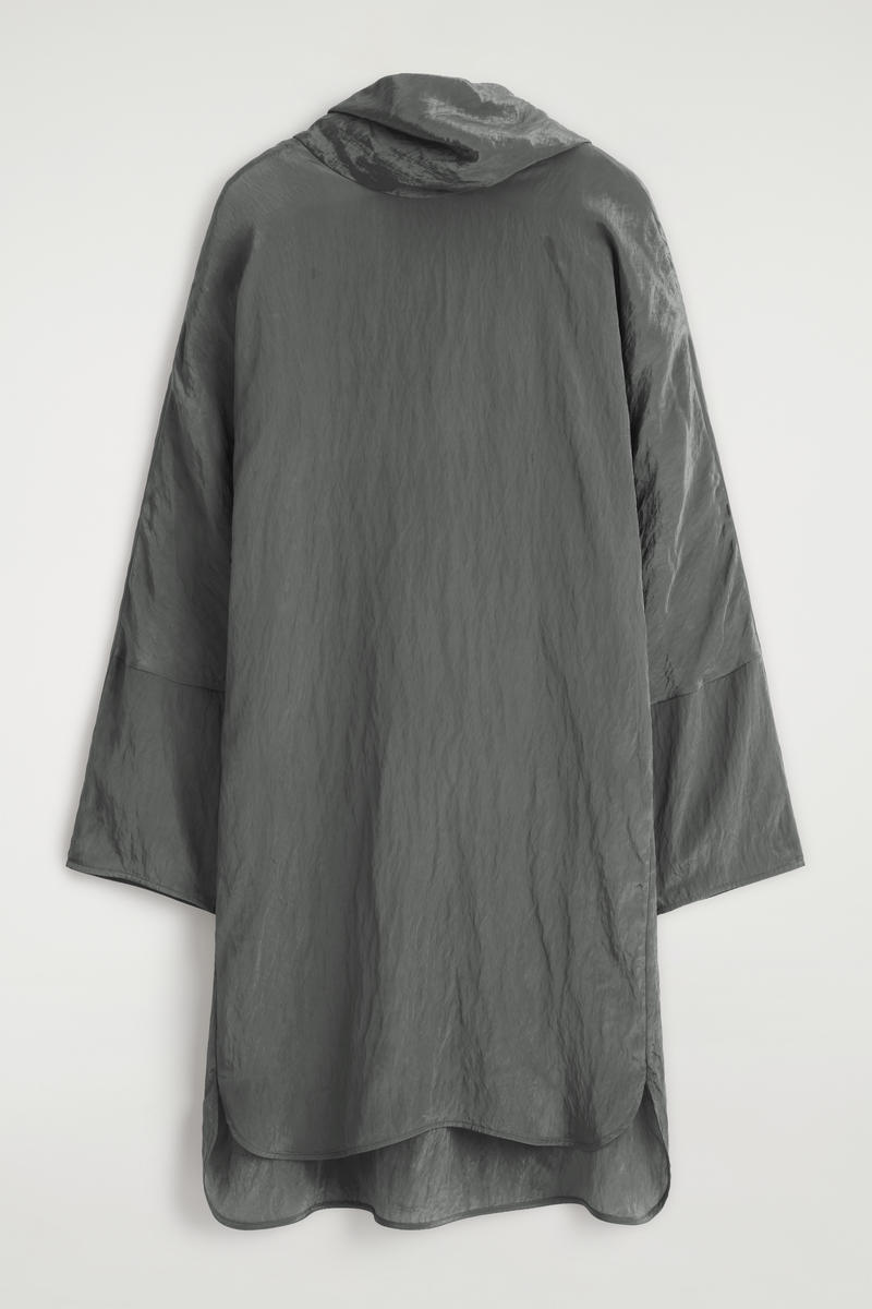 Crinkled-Satin Mini Dress