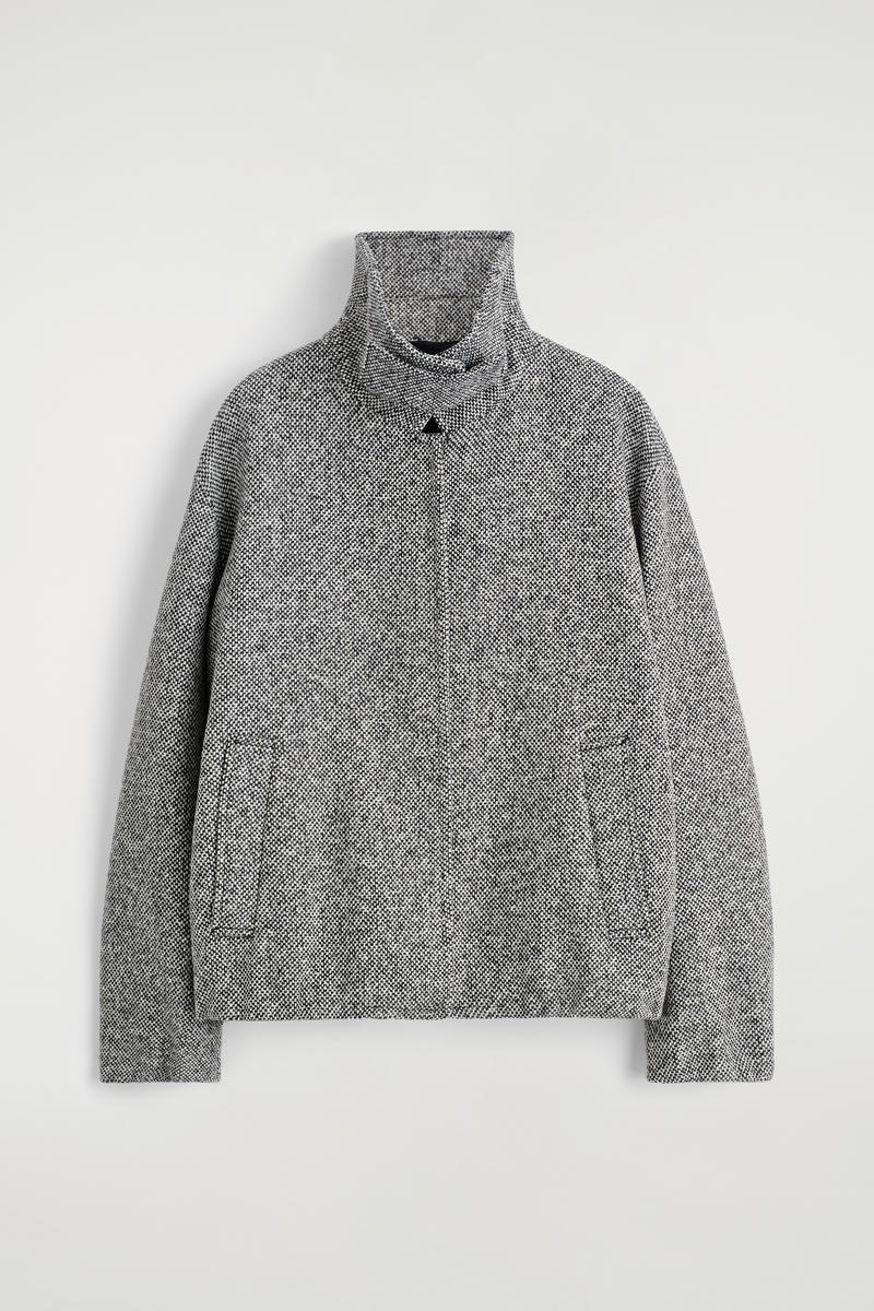 Wool-Tweed Mock-Neck Jacket by COS